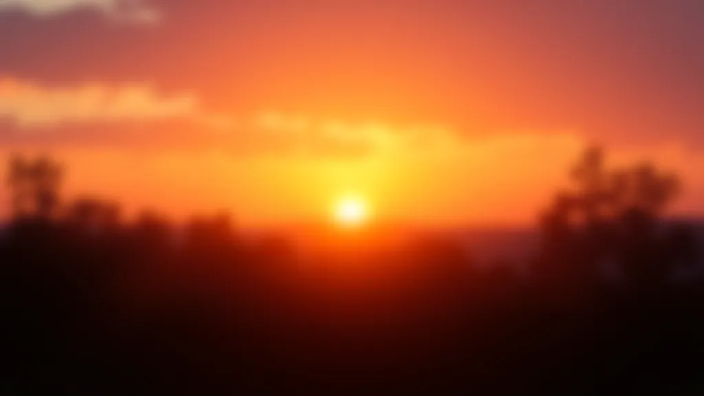 Sunset landscape photo showing warm orange and pink tones from natural light